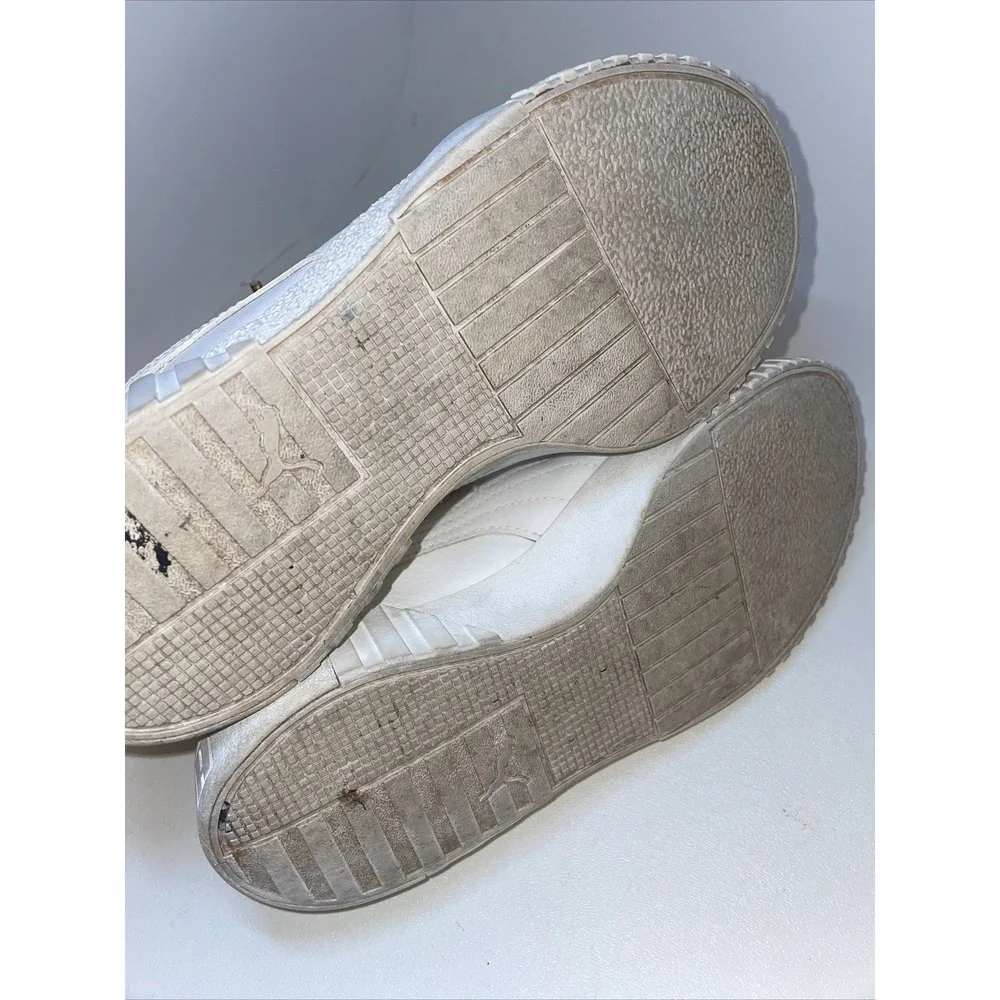 Puma Cali 369155-01 Leather Sneakers, Women's‎ Size 7, White